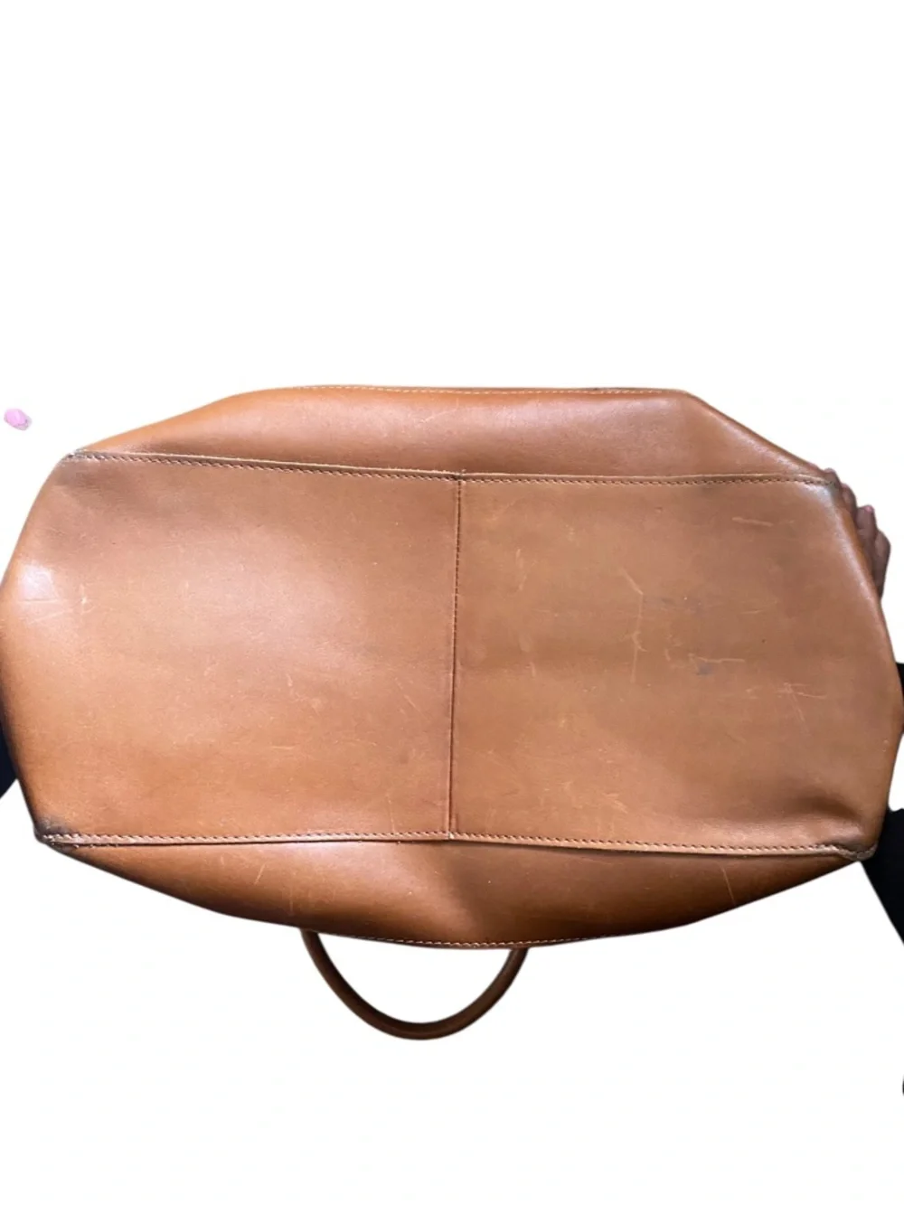 Vintage 1990s L.L. Bean Brown Genuine Leather Field & Town Satchel Tote Bag